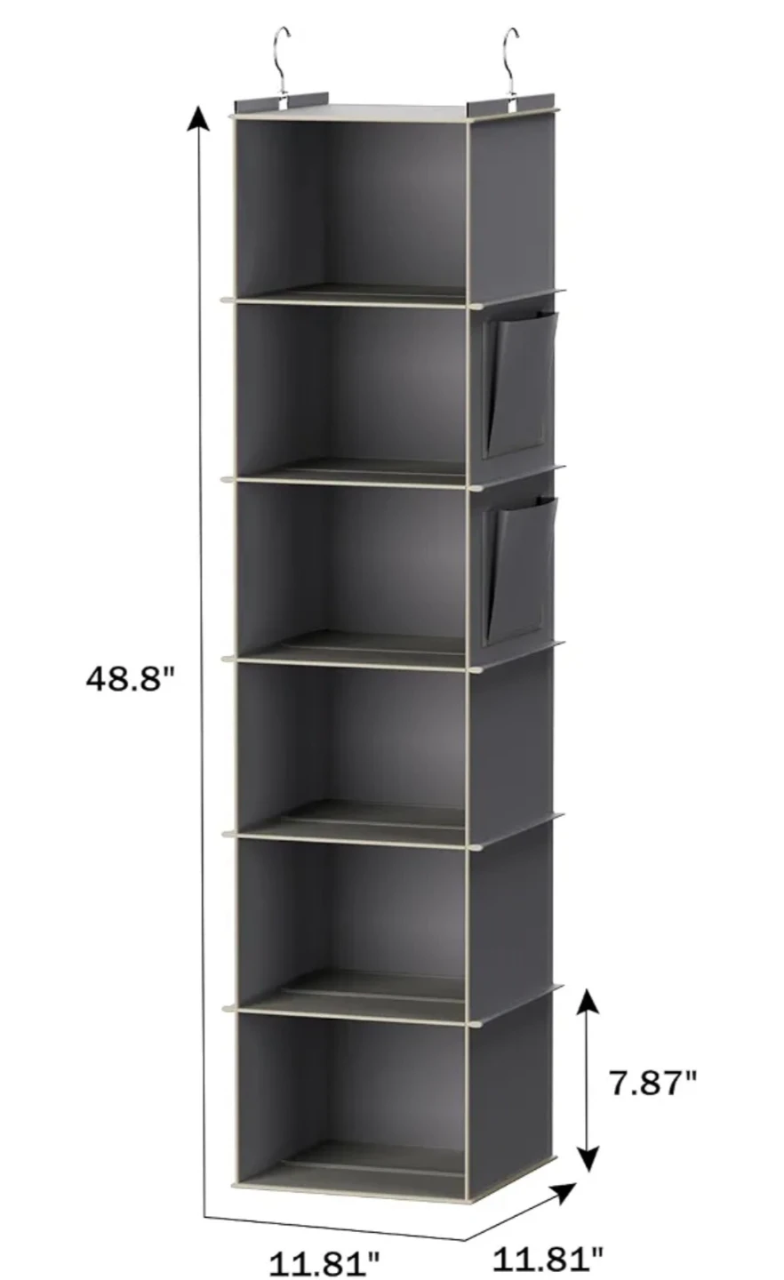 Youdenova 6-Shelf Hanging Closet Organizer - photo 2