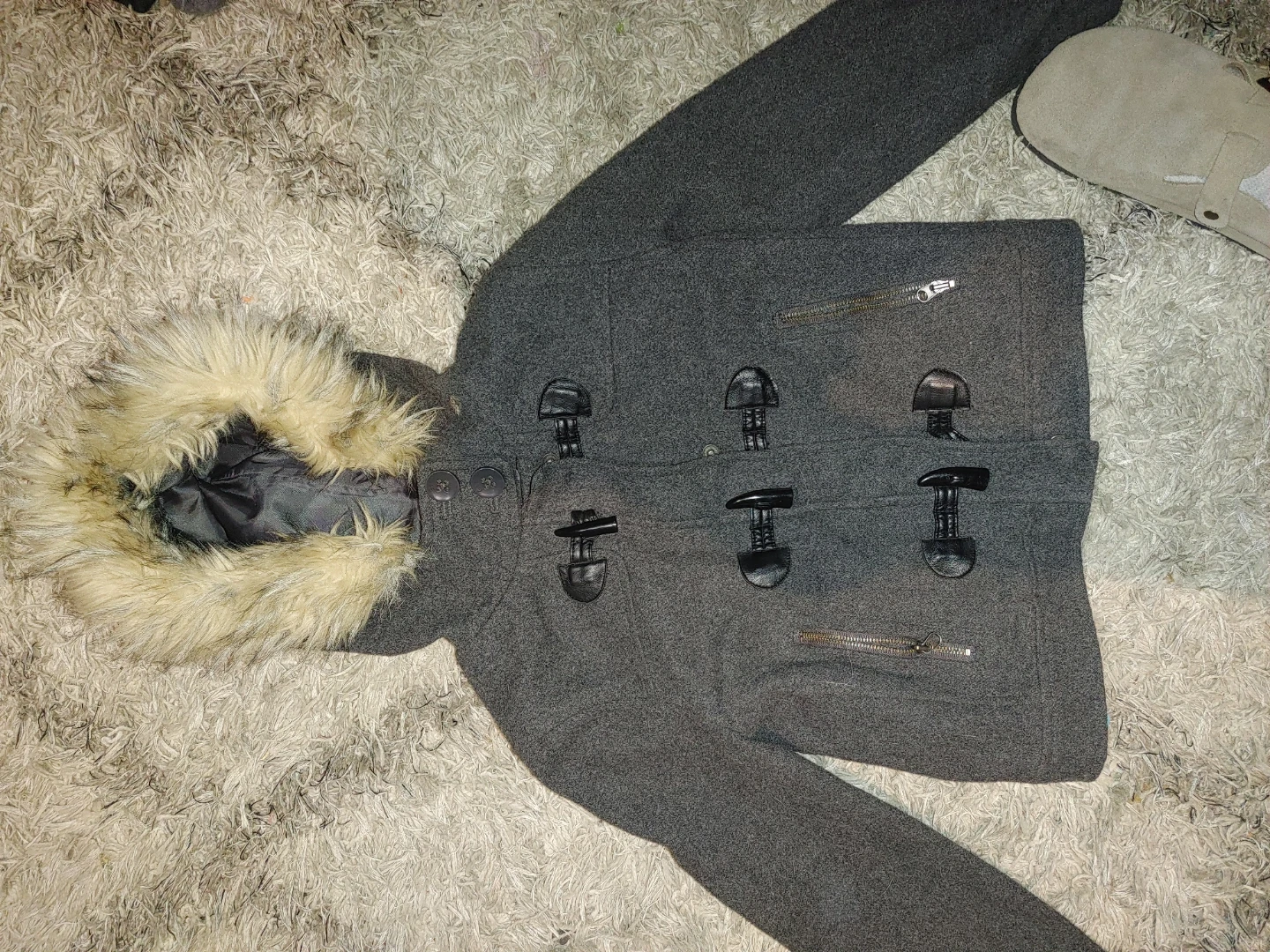 Gap Kids Grey Duffle Coat - Size SM (5/6 years)