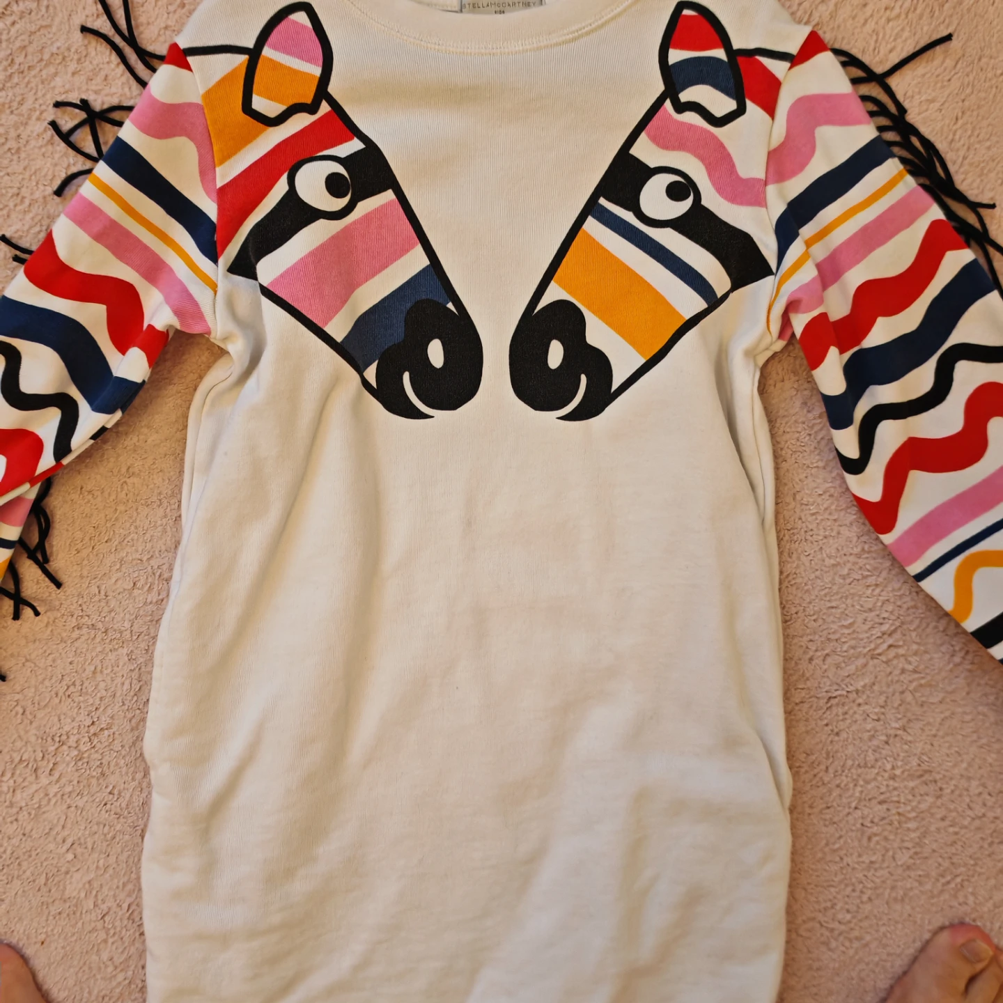 Stella McCartney Kids Zebra Long Sleeve Dress - photo 5
