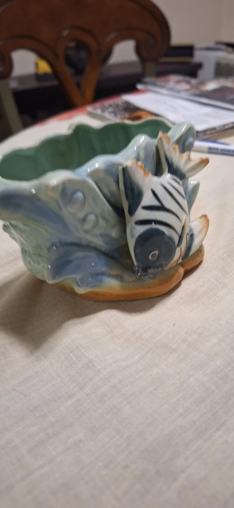 Vintage Ceramic Fish Planter - photo 5