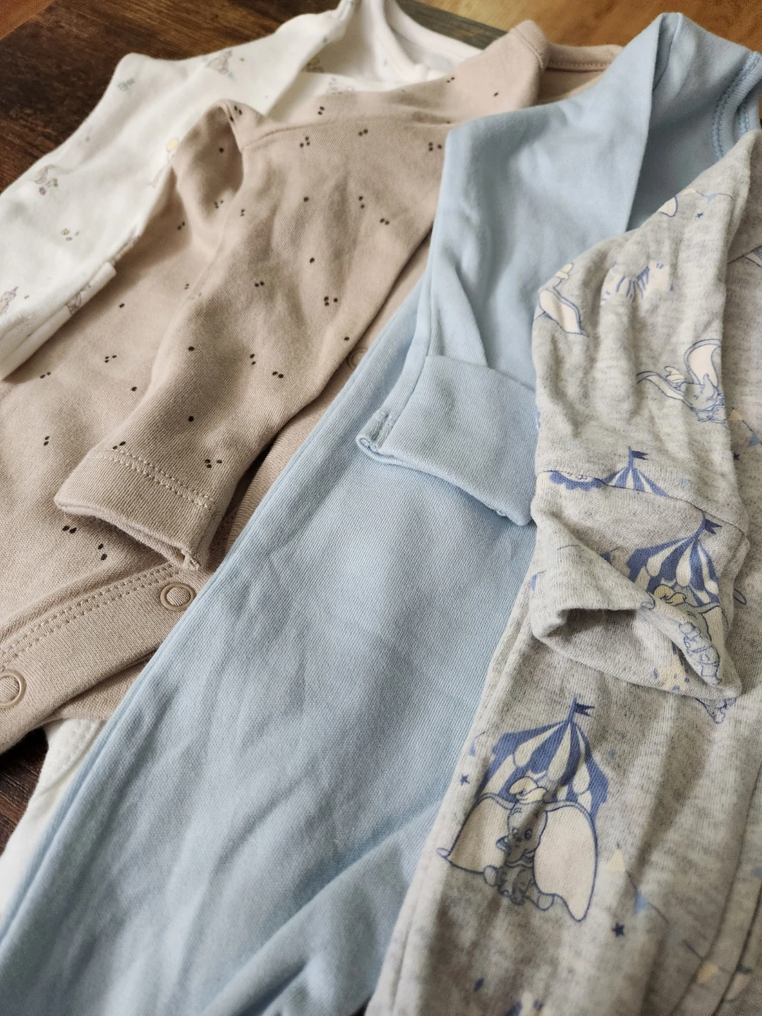 Set of 4 Baby Footie Pajamas NB size - photo 2
