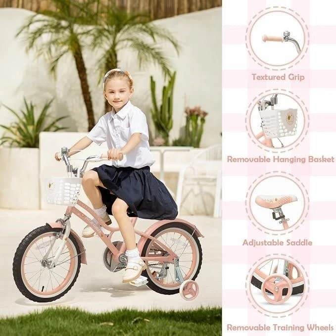 New<> 18" ACEGER Kids Bike 16-inch Pink - photo 2