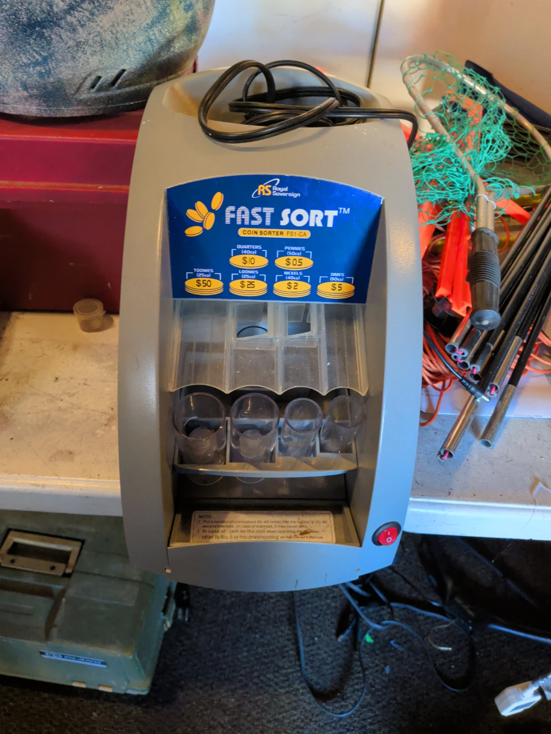 Royal Sovereign Fast Sort Coin Sorter FS1-CA