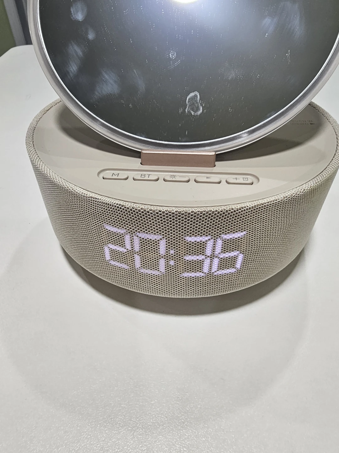 Digital Alarm Clock with Bluetooth Speaker and Mirror - photo 2