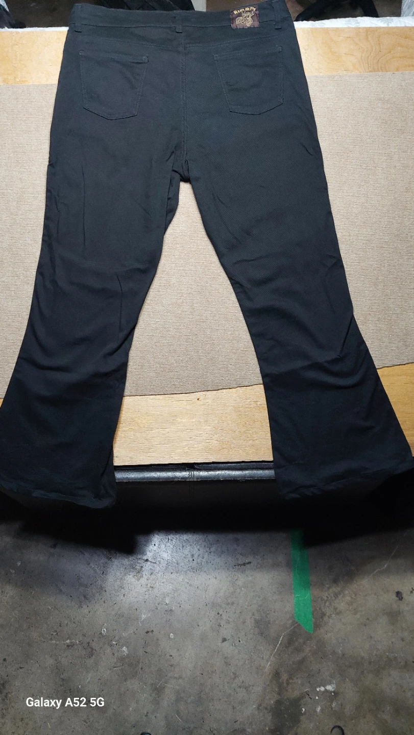 Run & Fly Black Flare Pants size 38