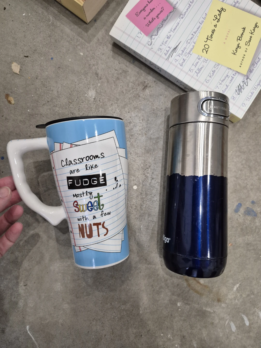 Contigo Travel Mug and School Theme Ceramic Mug