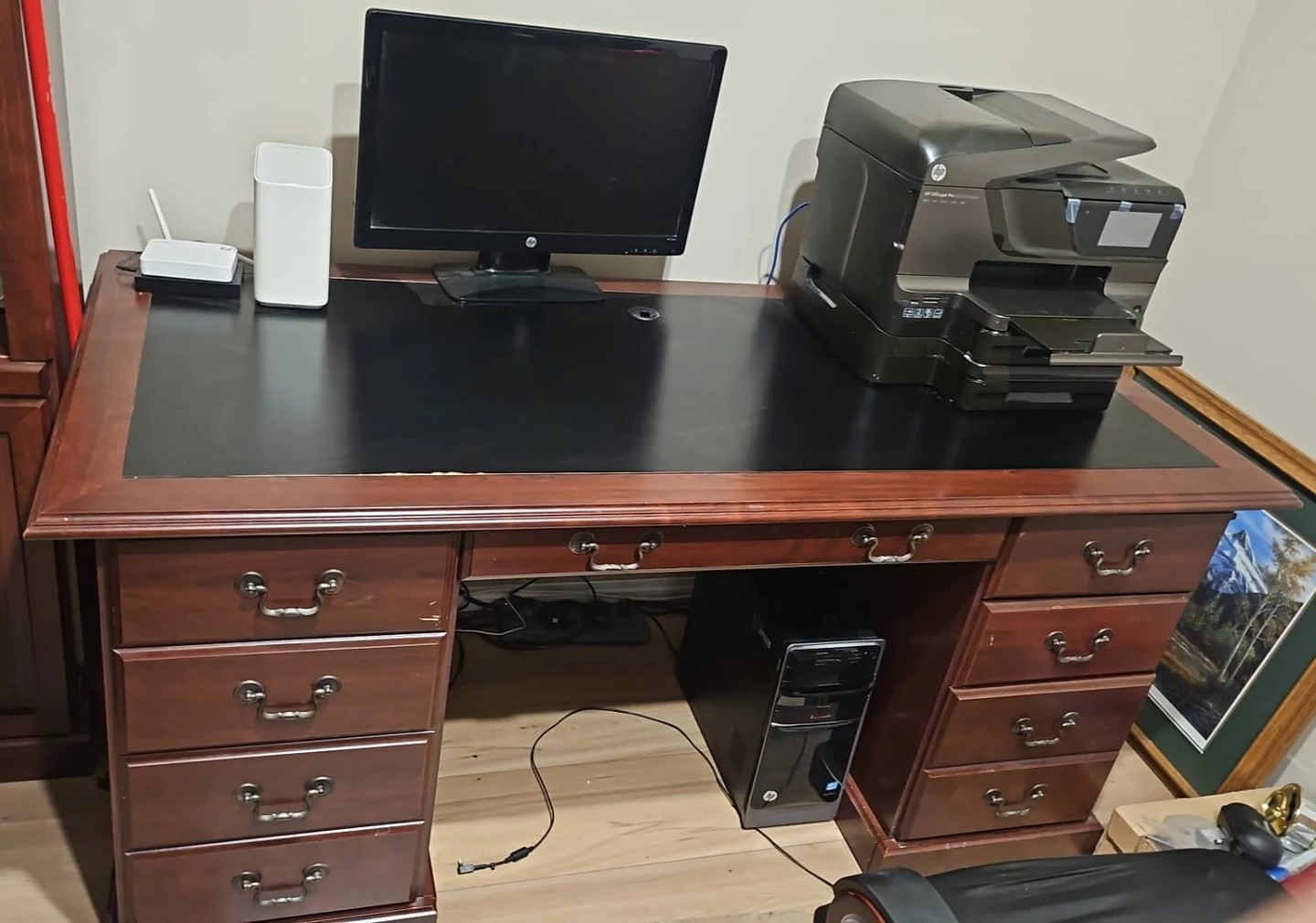 Large Wood Executive Desk
