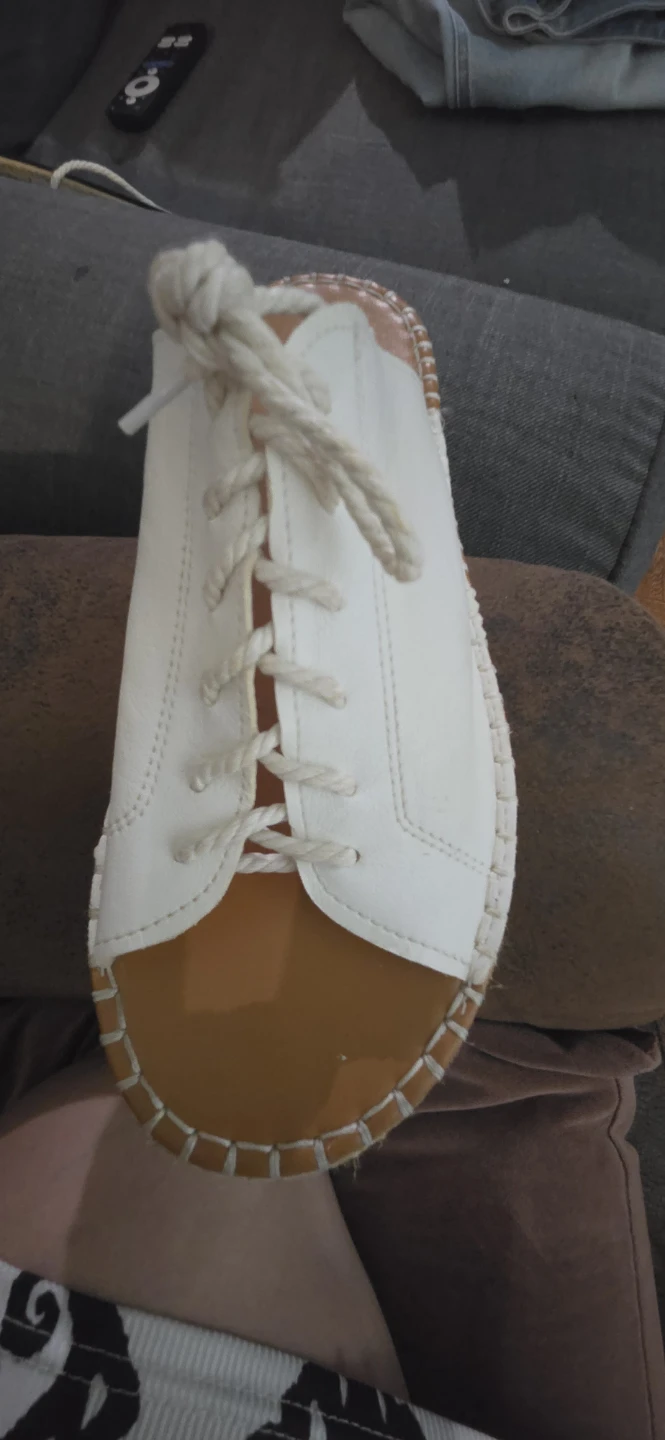 White Espadrille Lace-Up Sandals - photo 2