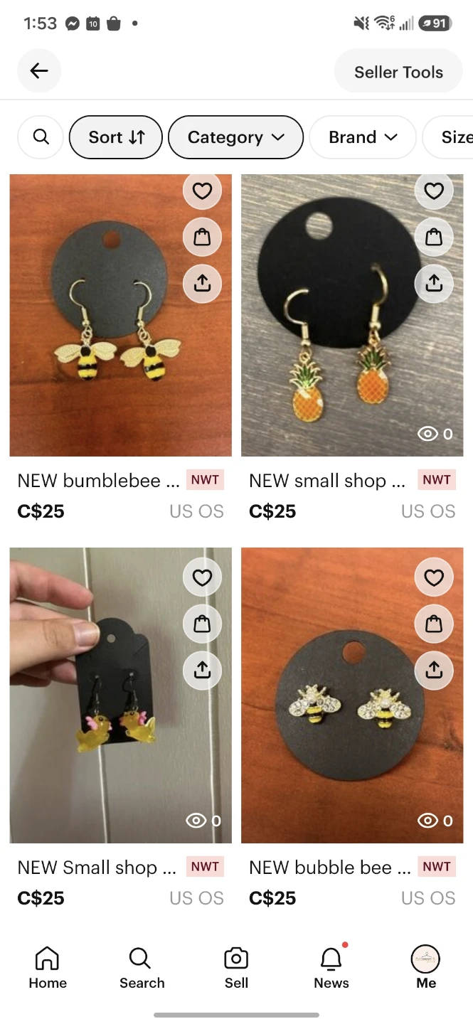 New  earrings