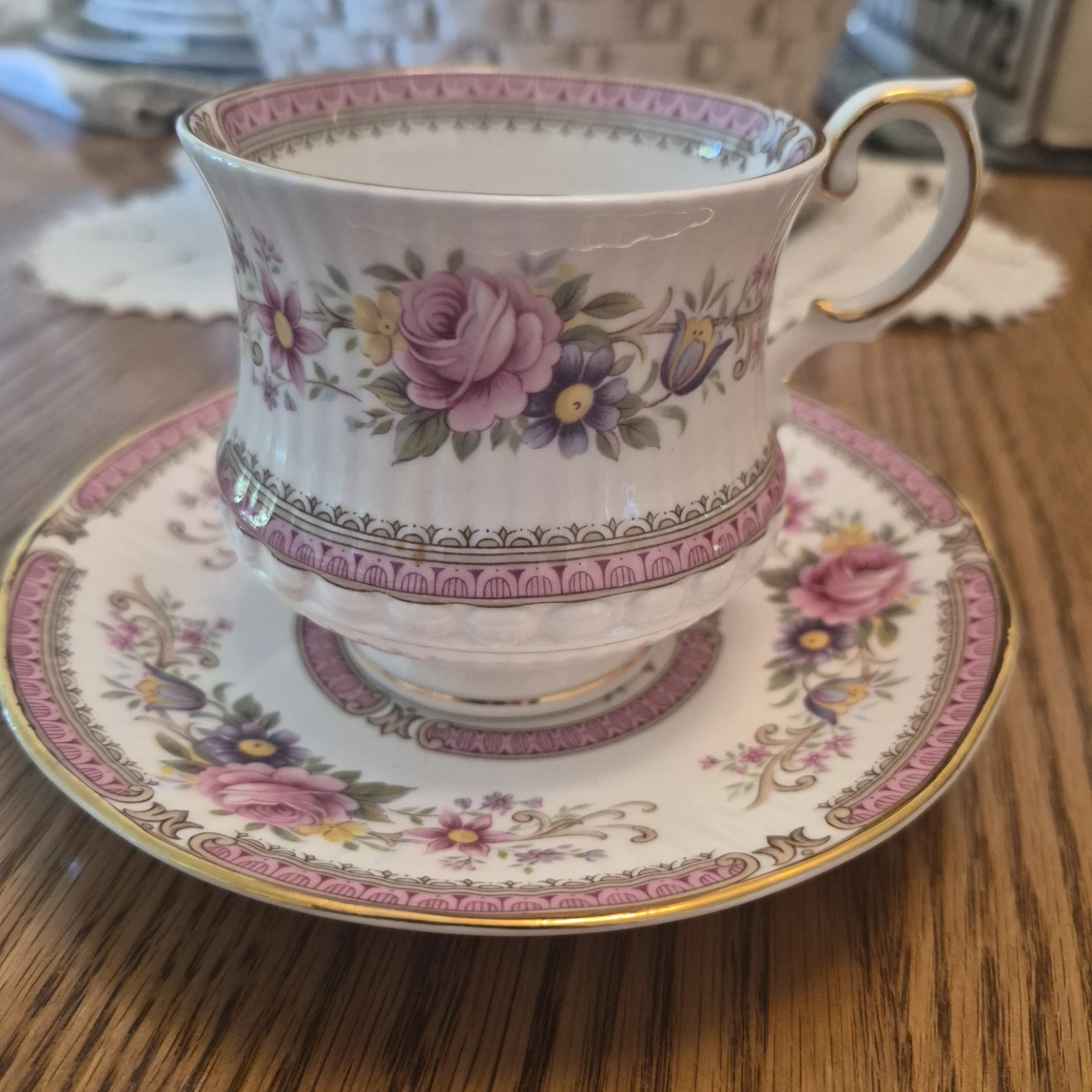 Queen's Rosina China Tea Cup and Saucer