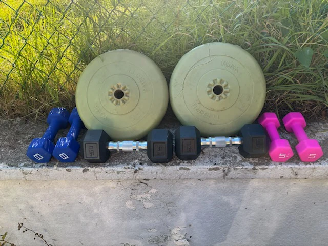 York Barbell Plates and Assorted Dumbbells - photo 4
