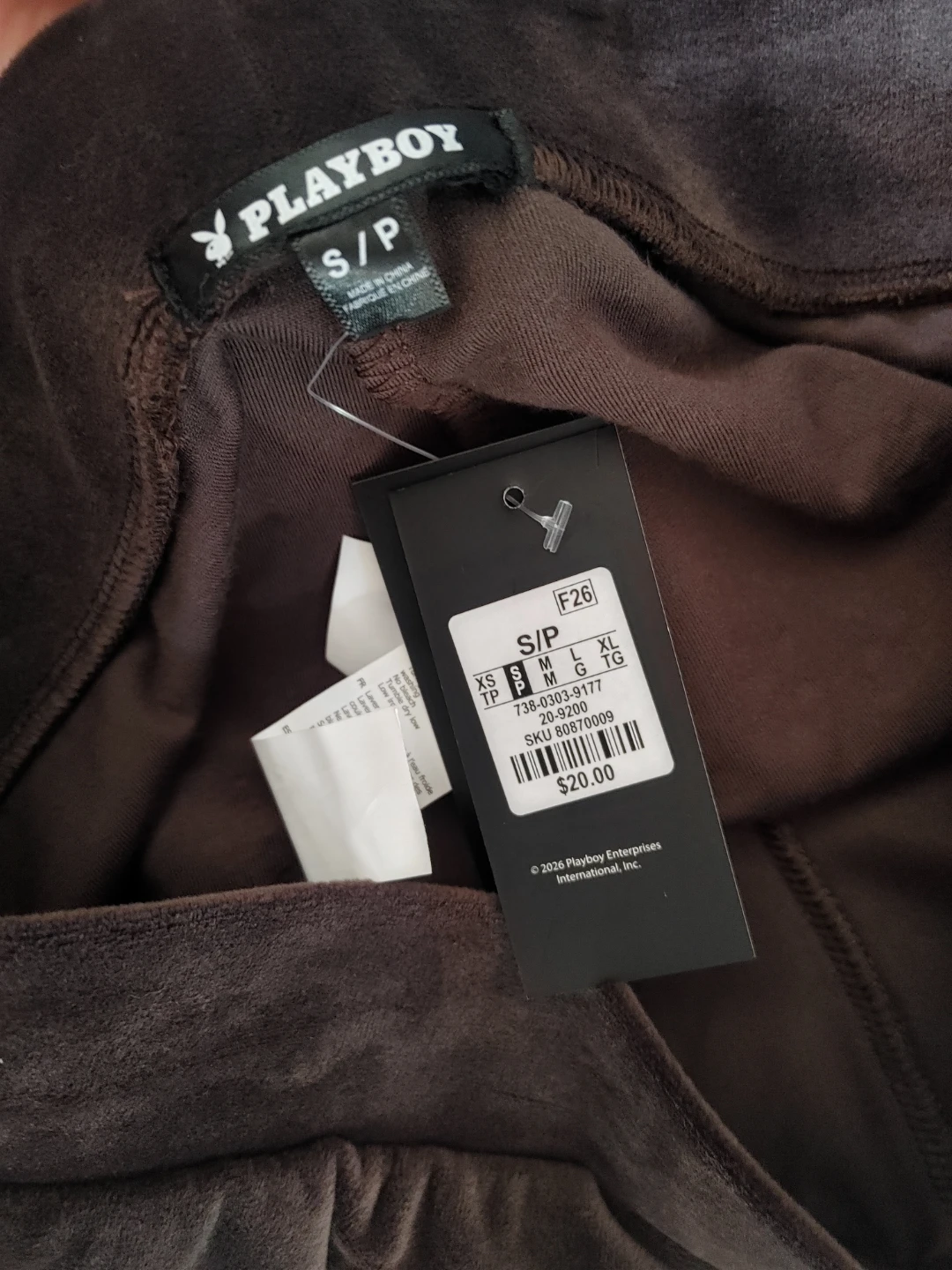 Playboy Velour Pants Brown - photo 2