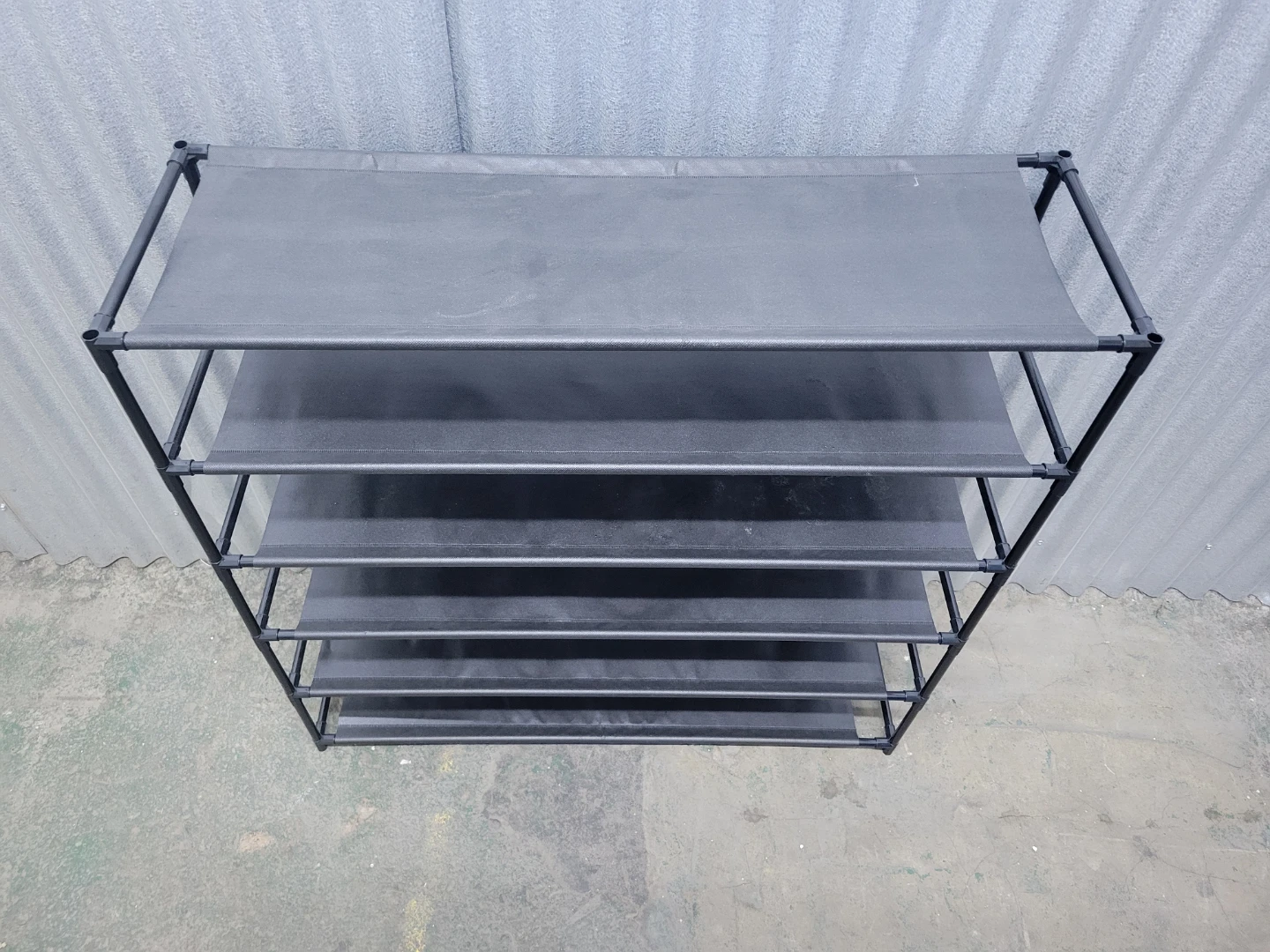 6-Tier Black Fabric Shoe Rack - photo 2