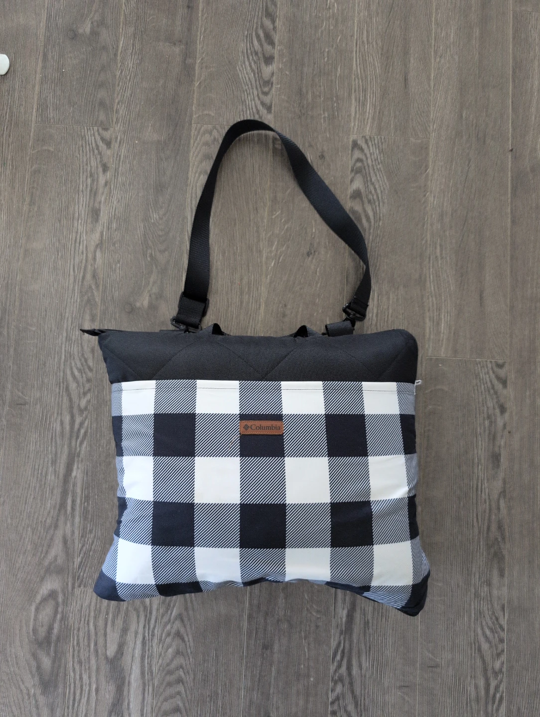 Columbia Black and White Plaid Picnic Blanket