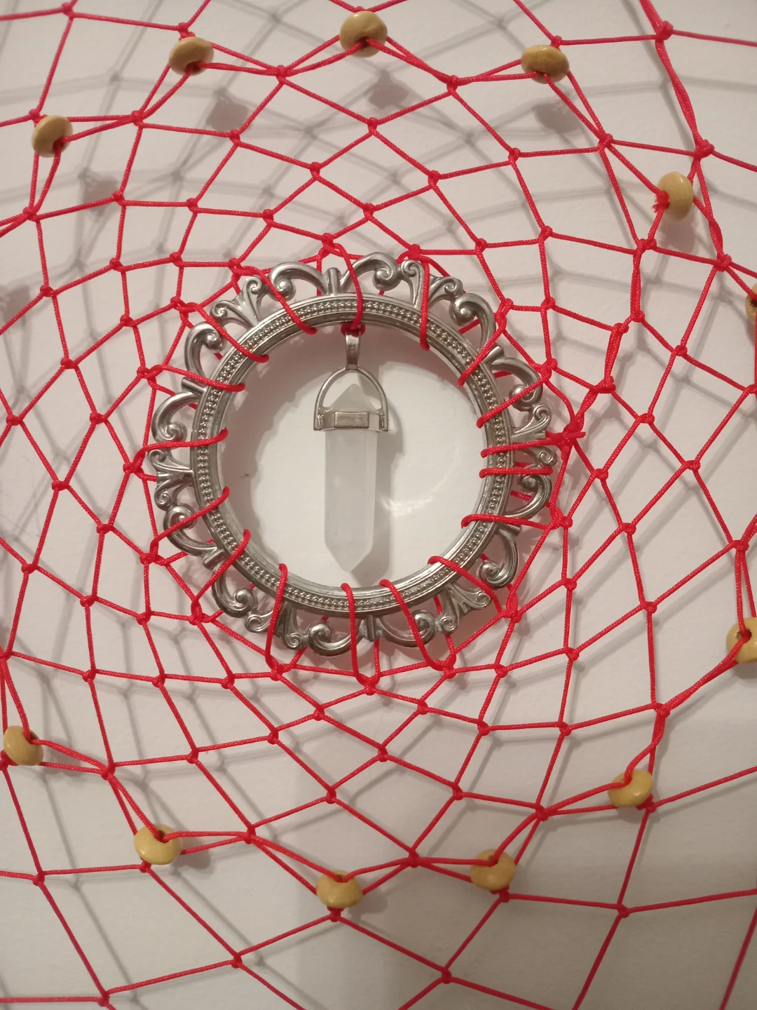 Decorative dreamcatcher with crystal pendant - photo 2