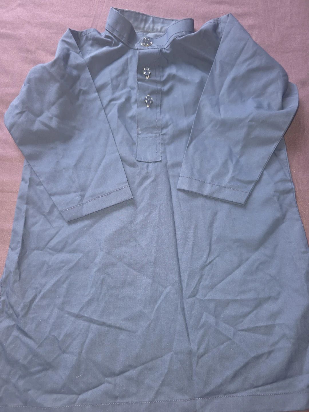 Boys Navy Blue Kurta Pajama Set