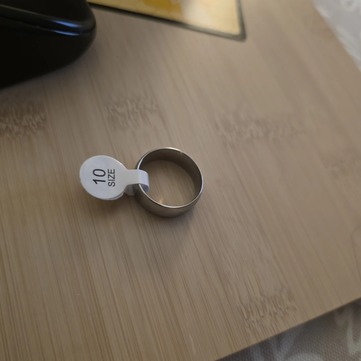Silver-Tone Band Ring Size 10