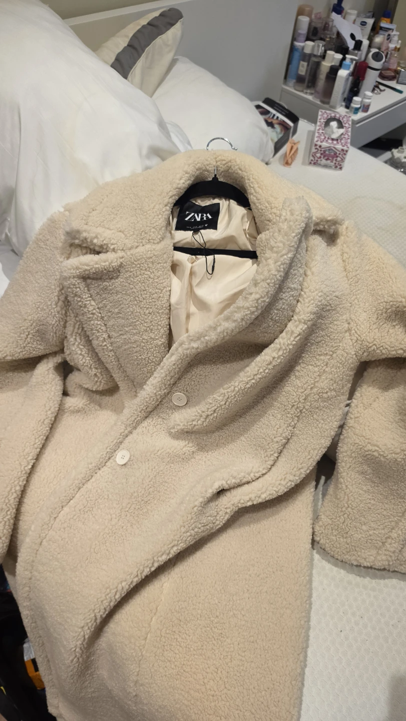 Zara Cream Teddy Coat - photo 2