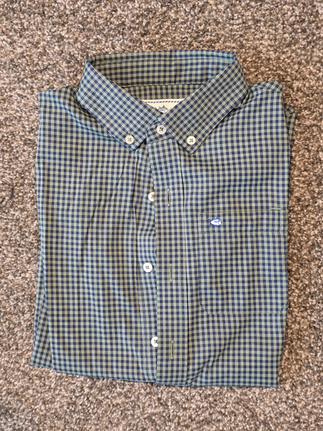 Boys Southern Tide Intercoastal Gingham Shirt Size Large