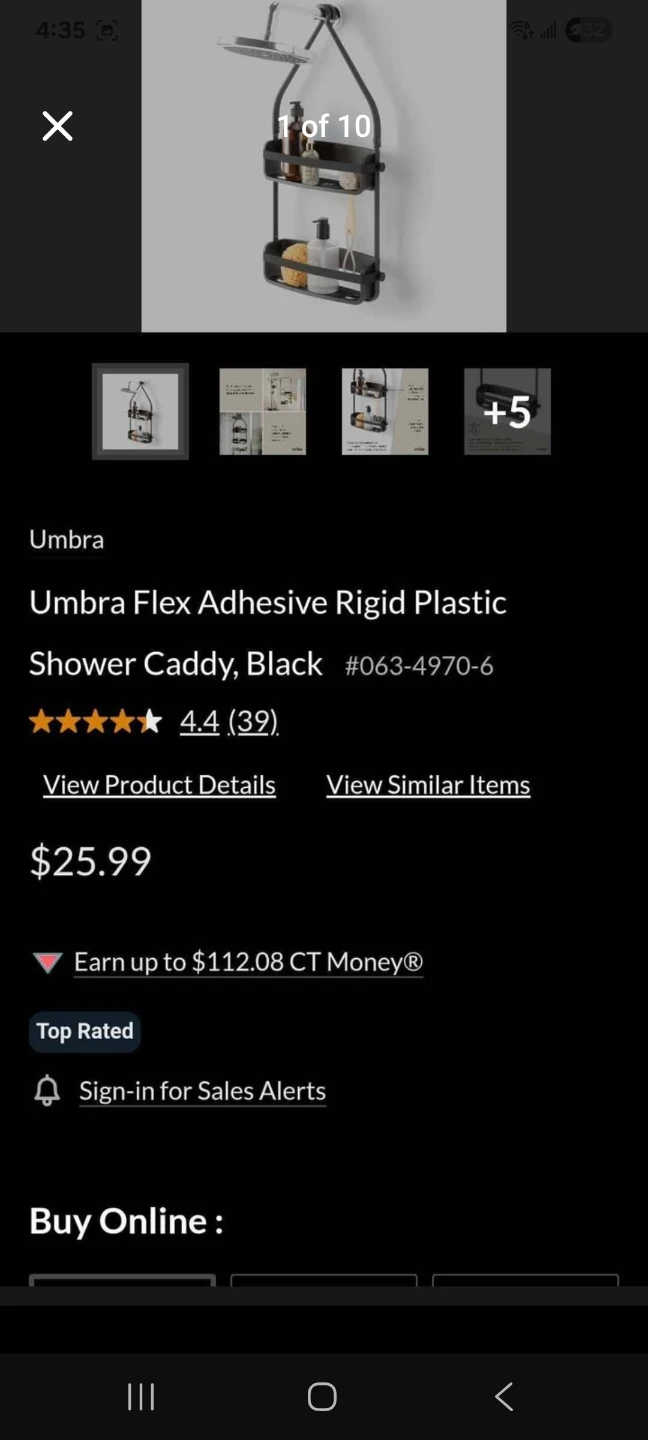 Umbra Flex Adhesive Rigid Plastic Shower Caddy - photo 2