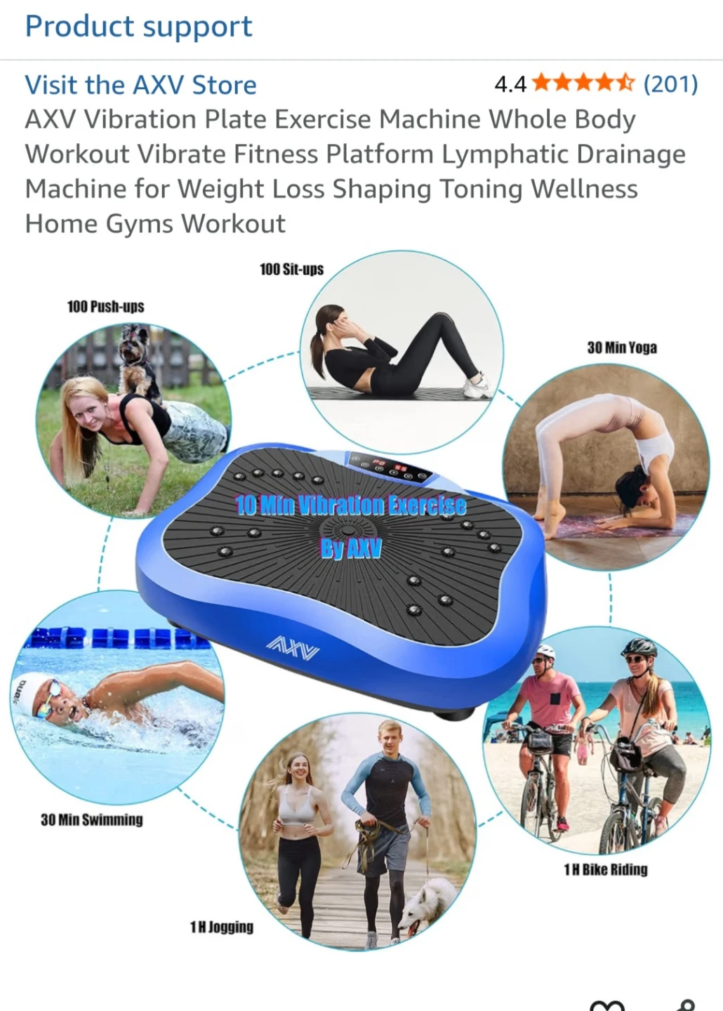 AXV Vibration Plate Exercise Machine - photo 2