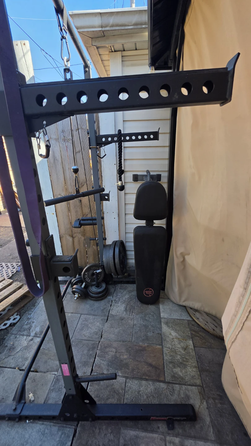 Body Power Power Rack with Bench and Weight Plates - photo 4