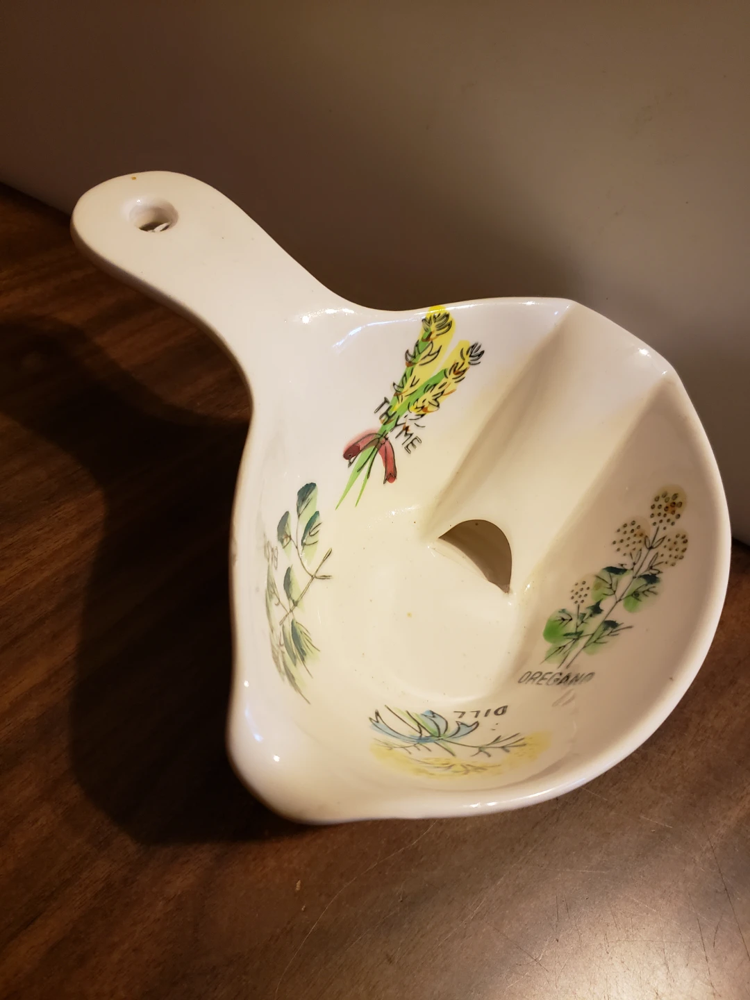 Vintage Herb Design Ceramic gravy  server