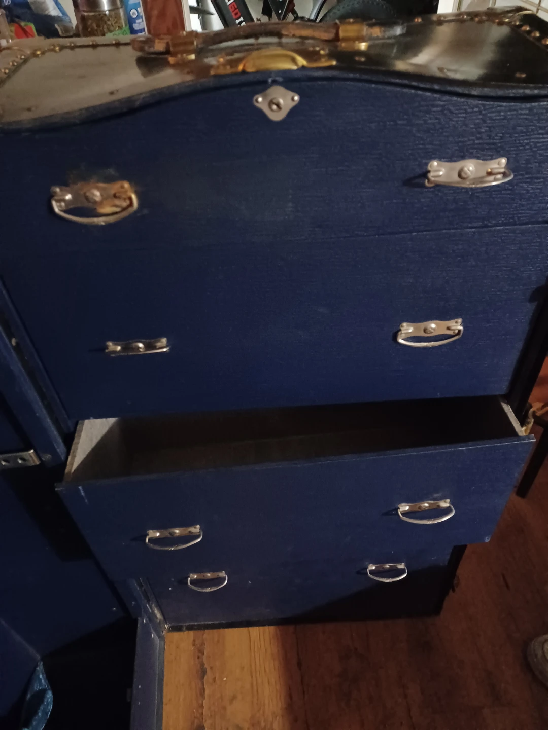Vintage Trunk Wardrobe with Drawers - photo 3