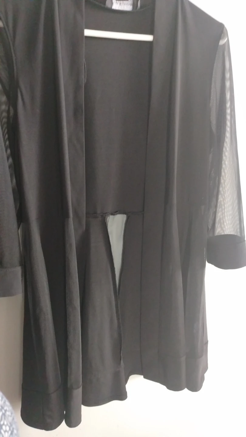Black mesh cardigan