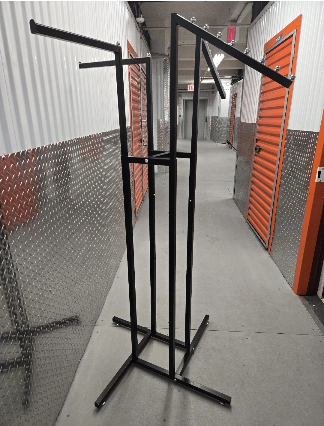 Commercial 4-Way Metal Clothing Rack Black - photo 3