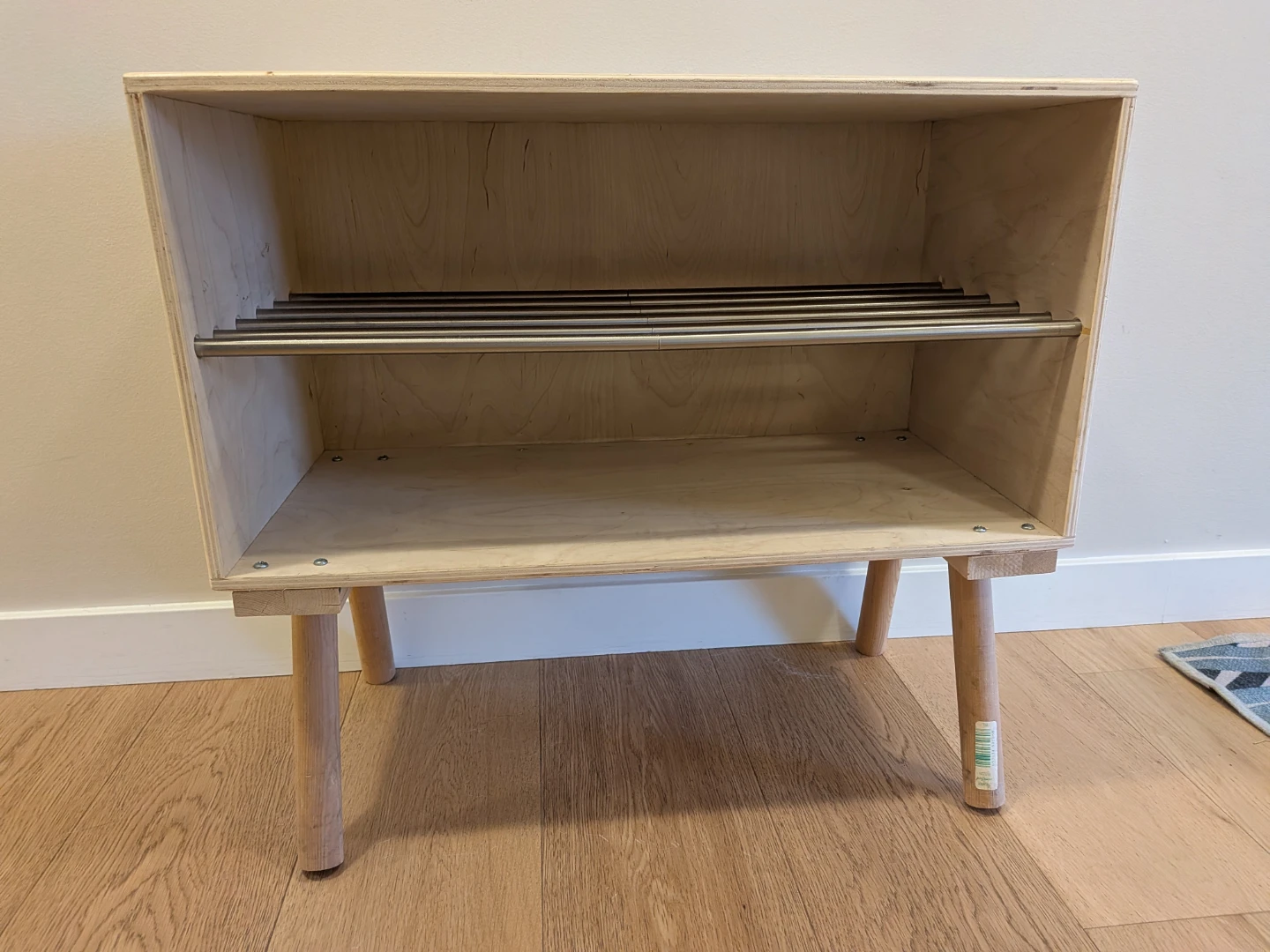 Handmade Wood & Metal Storage Shelf - photo 3