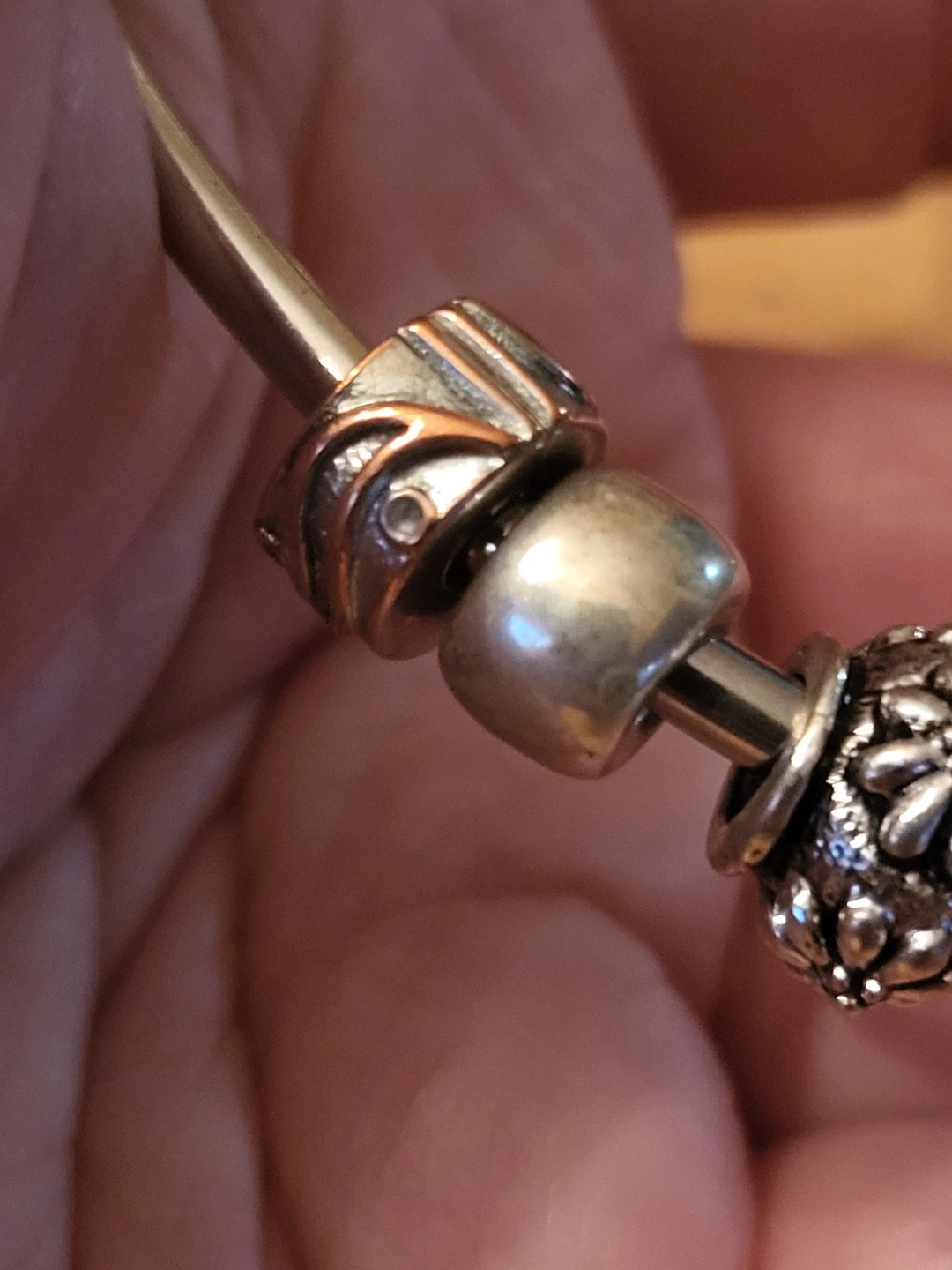 Pandora Style Bangle Bracelet with Charms - photo 3