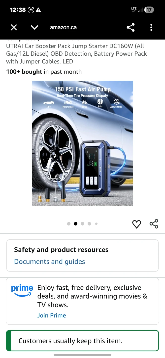 UTRAI 6000A Jump Starter with Air Compressor - photo 4