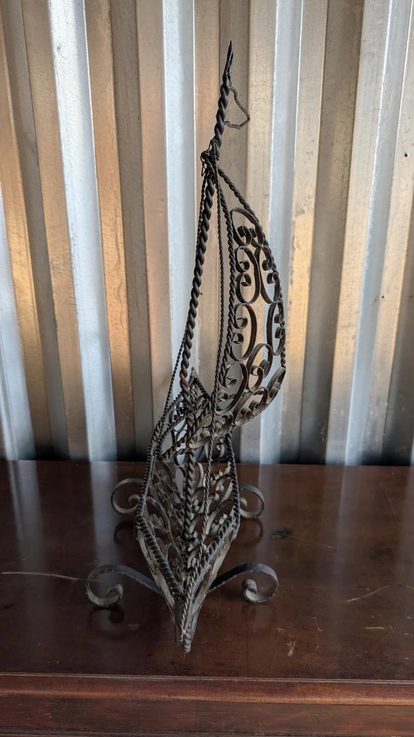 Vintage Metal Wire Sailboat Ornament - photo 4