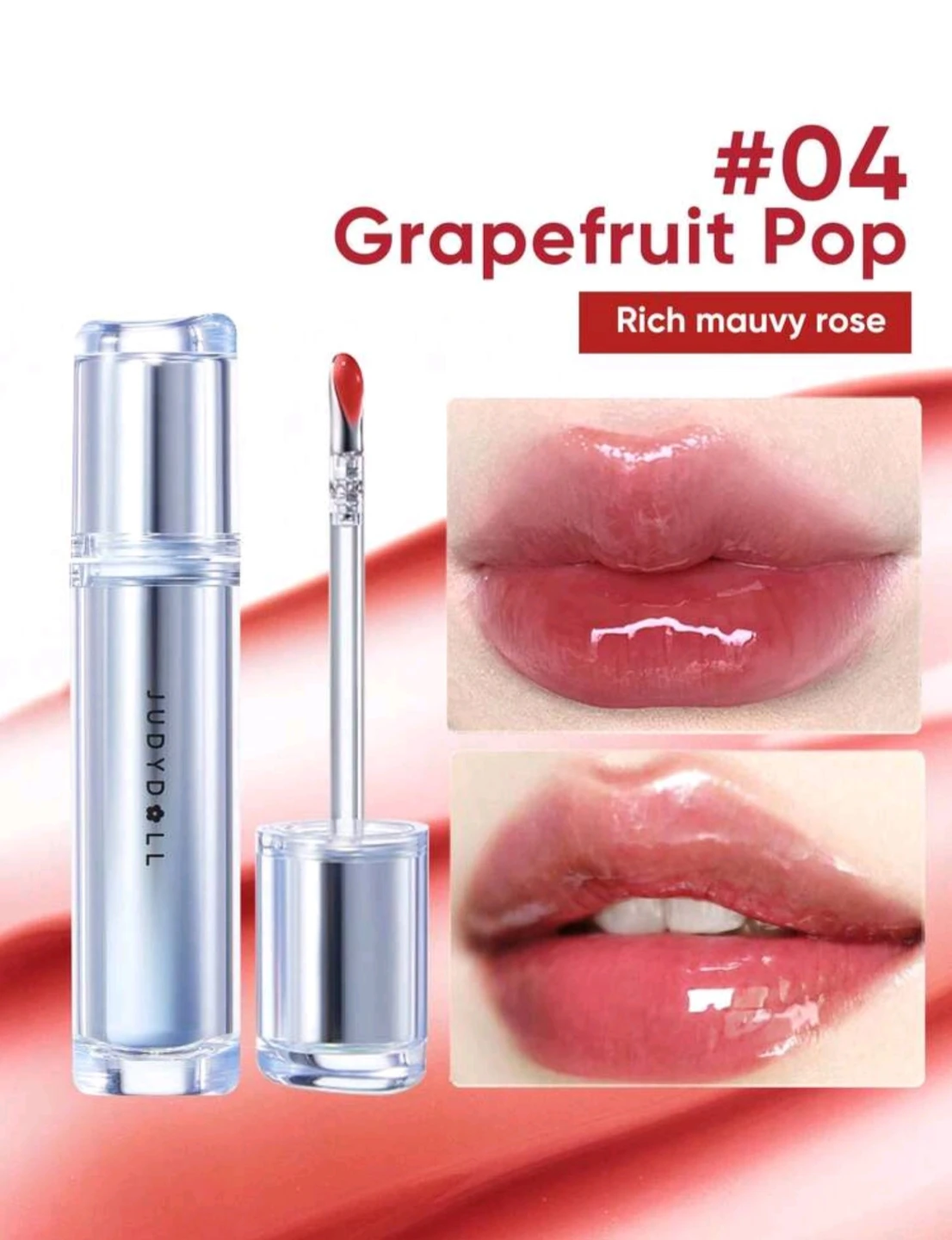 Judydoll Ice Water Lip Gloss #04 Grapefruit Pop