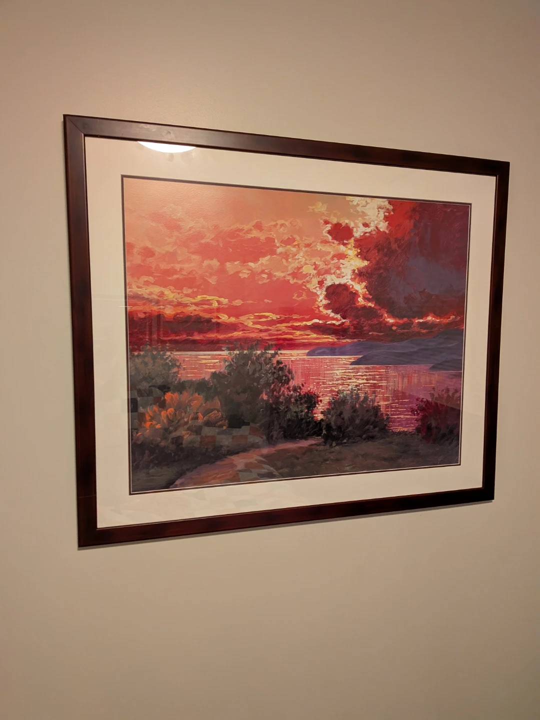 Framed Sunset Landscape Art Print