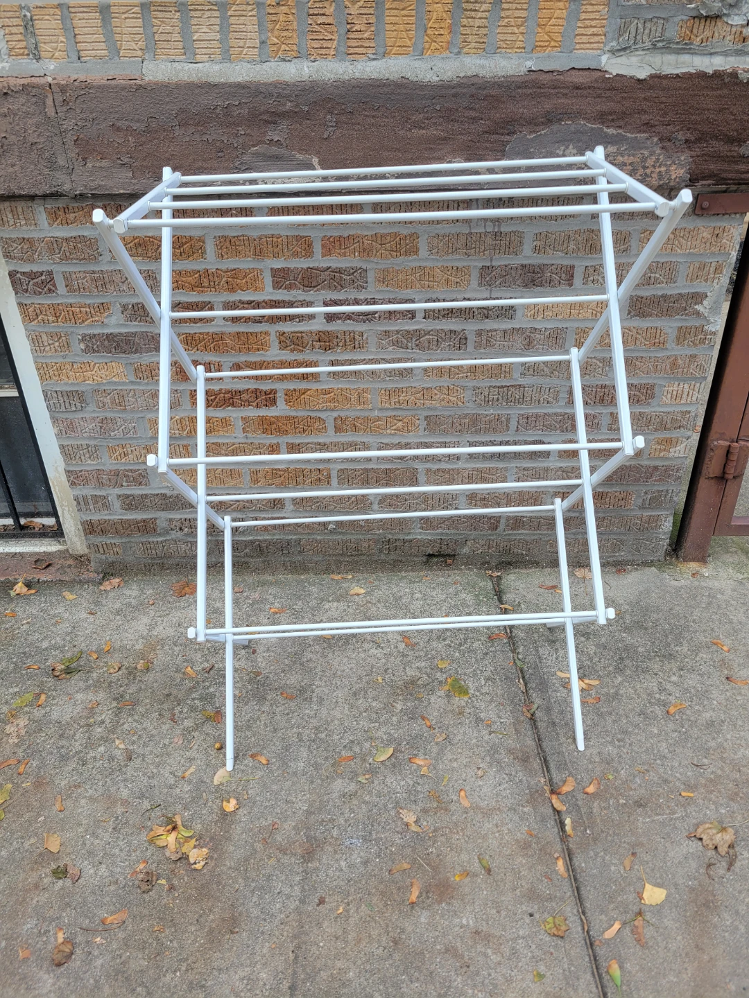 White Accordion Style Laundry Drying Rack