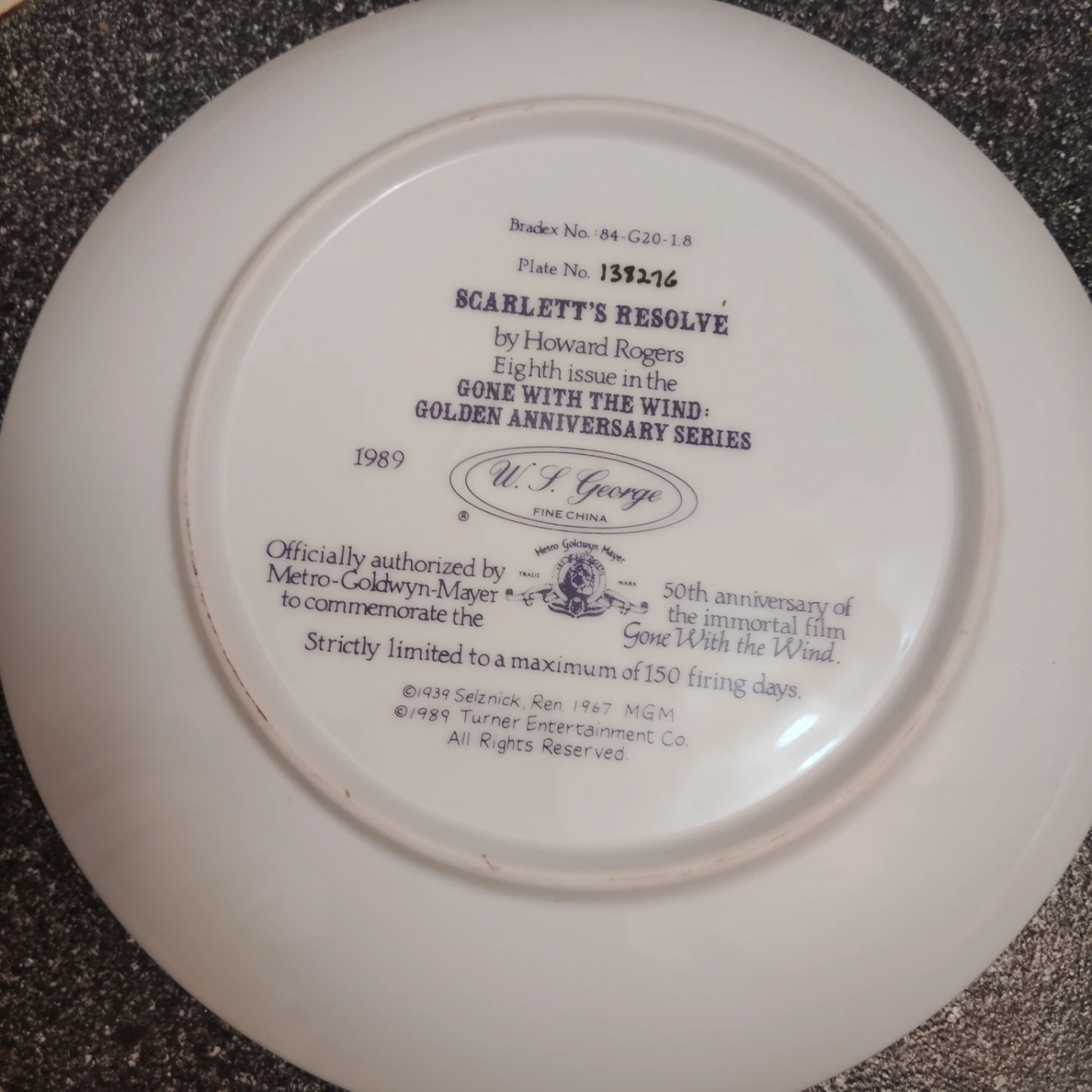 W.S. George Scarlett's Resolve Collector Plate - photo 4