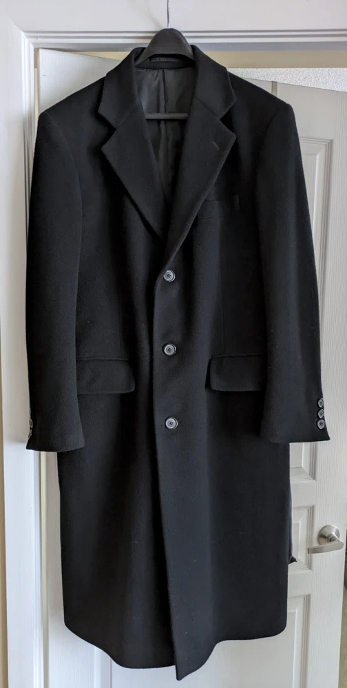 Adolfo Men's 40R Full-Length Overcoat - EXCELLENT CONDITION