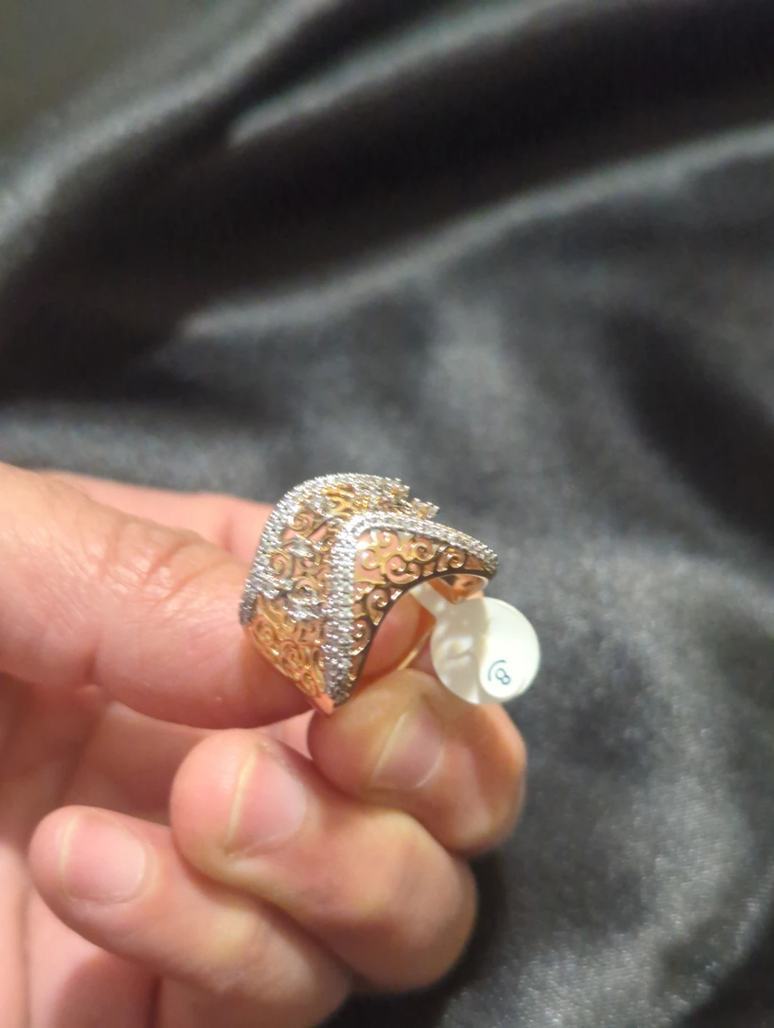 Filigree Pattern Statement Ring - photo 3
