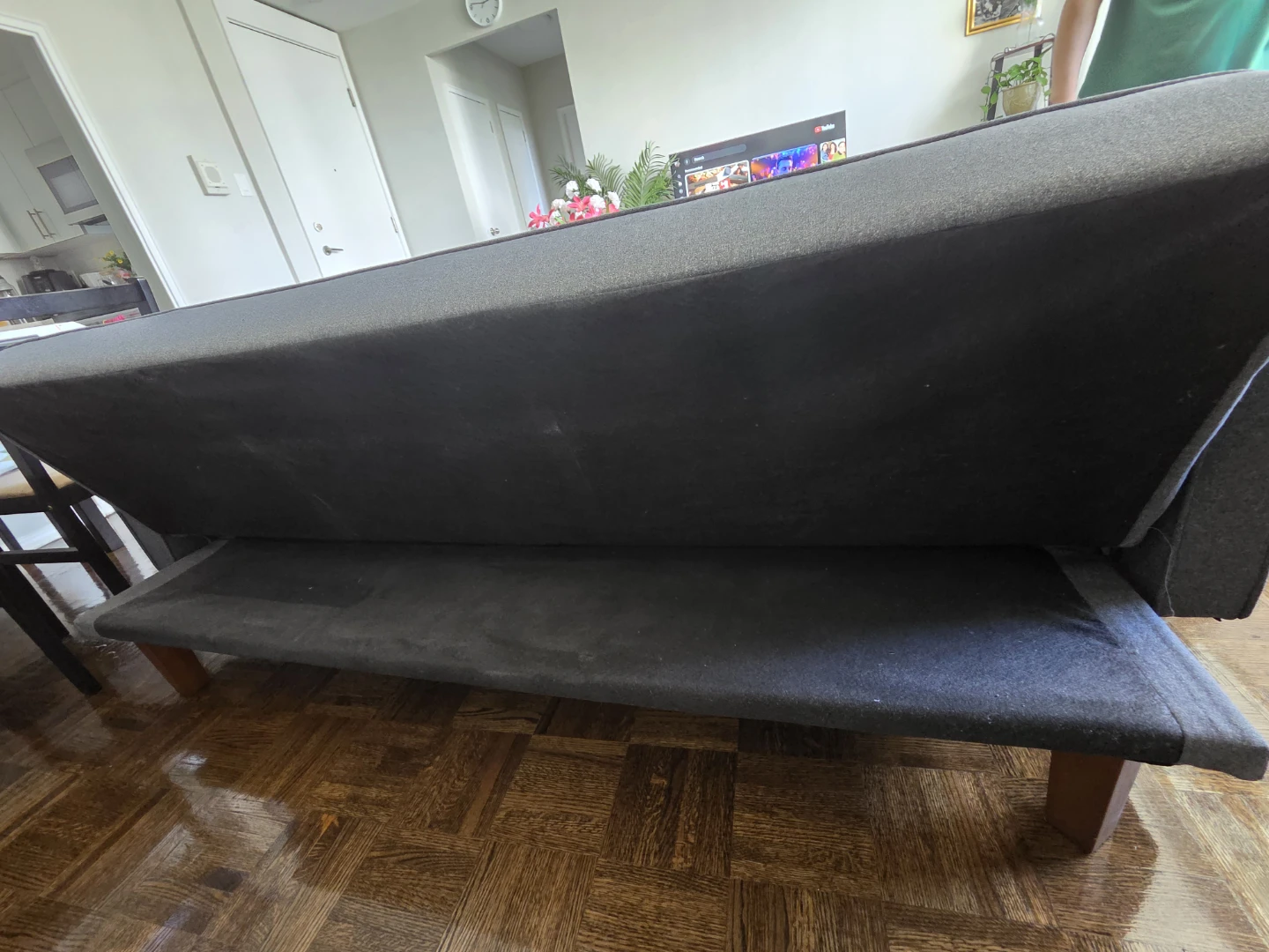 Grey Fabric Convertible Sofa Bed - photo 4