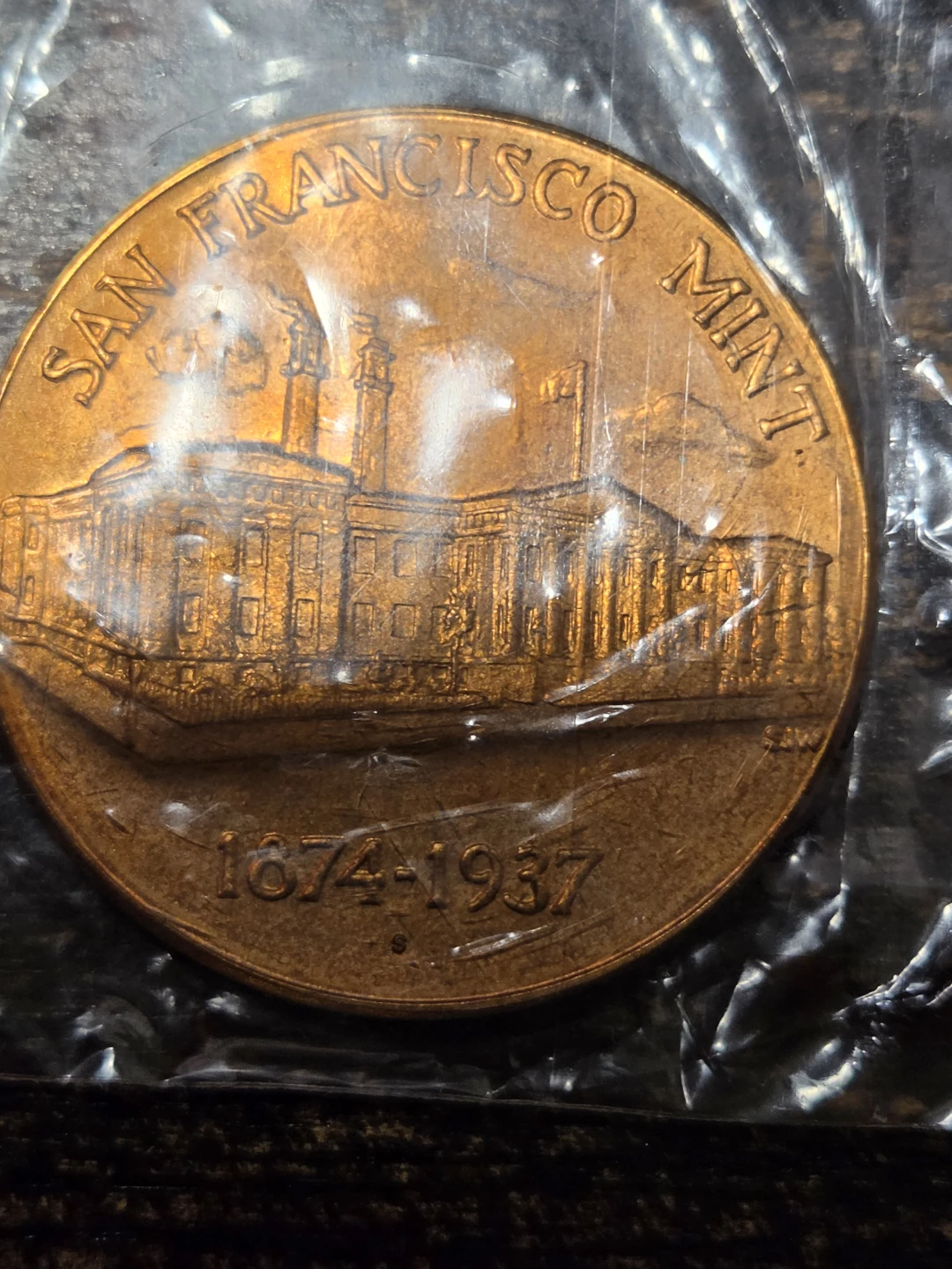 1973 Old San Francisco Mint Commemorative Medal Token - photo 2