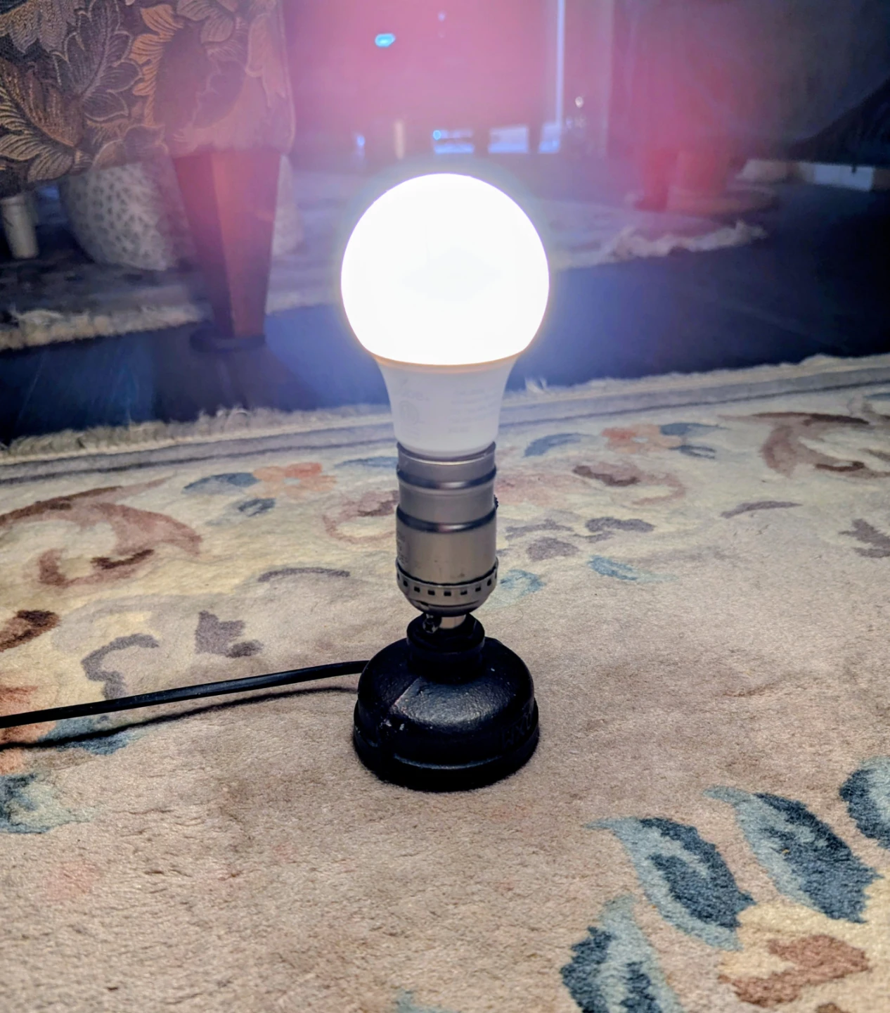 Small Industrial Style Lamp, Shadeless - photo 2