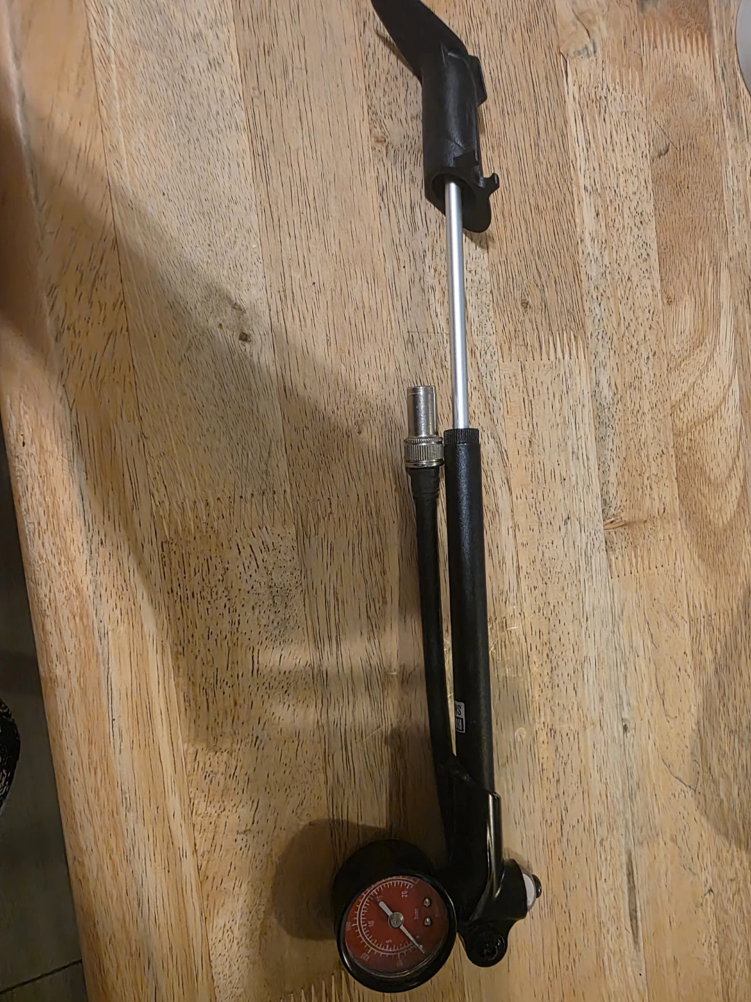 Black Bicycle Hand Pump with Gauge