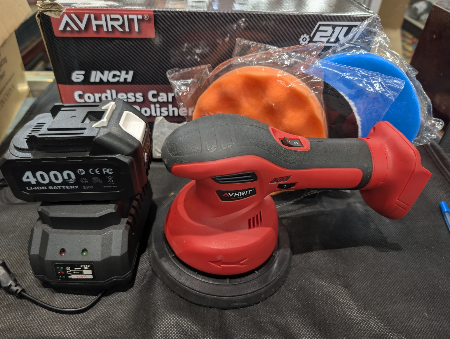 AVHRIT 6 Inch Cordless Car Polisher