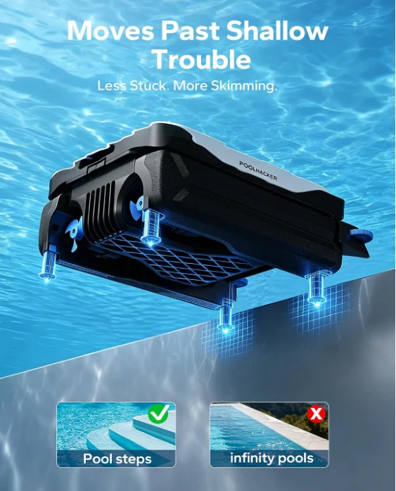 POOLHACKER Solar-Powered Pool Skimmer Robot - photo 5