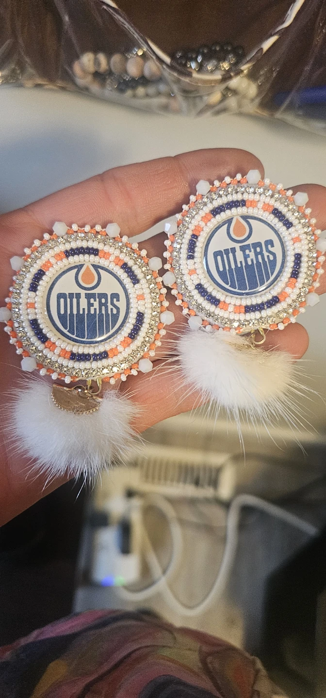 Beaded earrings - photo 2