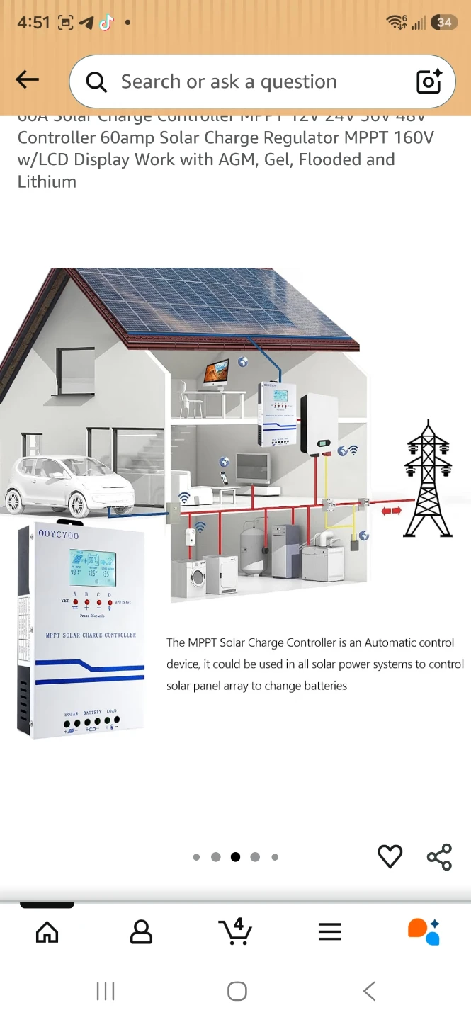 OOYCYOO 60A MPPT Solar Charge Controller - photo 3