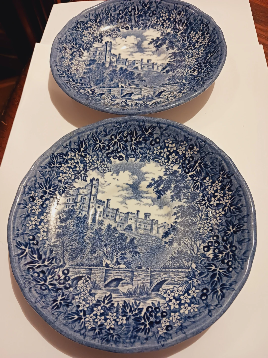 Set of 2 J&G Meakin Haddon Hall Blue English Plates - photo 2