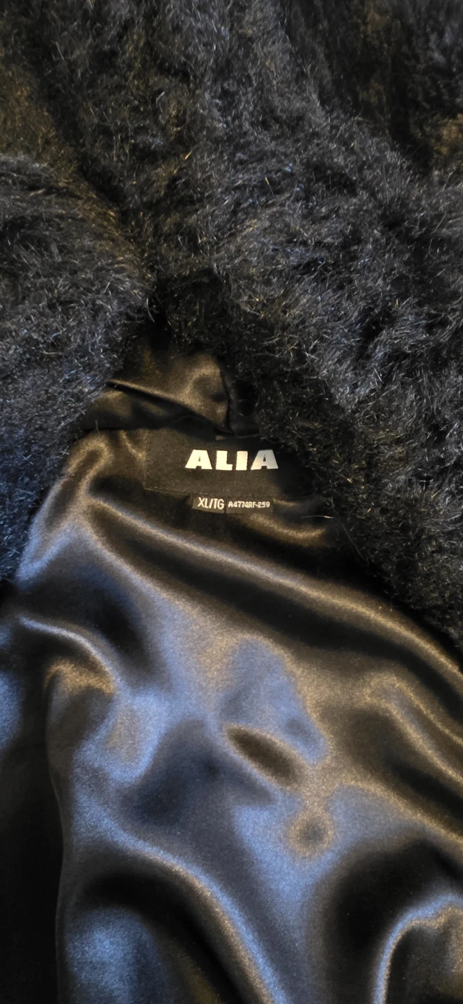 Alia Black Faux Fur Hooded Coat XL - photo 2